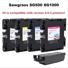 Latest Sawgrass SG500 SG1000 dye Sublimation Ink Cartridges&Waste Ink Collector picture