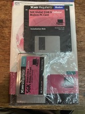 3Com Megahertz 3CXM756 56K Global GSM Cellular Modem CD Disk  & PC Card Sealed picture