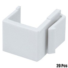 20pcs White Snap-in Keystone Faceplate Hole Blank Insert Filler for Wall Plate picture