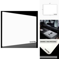 Gogofree White Glass Gaming, Ultra Smooth Mouse Mat Hard Surface, Large picture