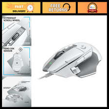 Wired Gaming Mouse - High Precision, RGB Lighting, Ergonomic Design - White picture