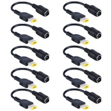10Pcs For Thinkpad Round Jack to Square Plug Adapter Charger Power US picture
