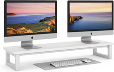 YAOHUOO Dual Monitor Stand Riser, 39Inch Large Monitor Stands for 2 Monitors, Co picture