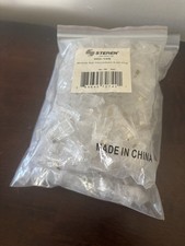 Steren Modular RJ-45 Plug Connector 300-168 Clear Round/Solid Bag of 300 picture