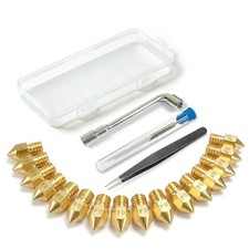 3D Printer Nozzle Kit 16PCS MK8 Brass 0.2-1.0mm Nozzles Wrench Tweezers Ender 3 picture