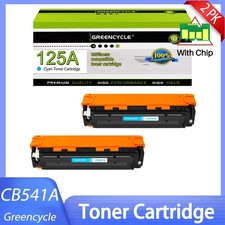 Replacement 2PK Compatible with HP CB541A Toner Cyan Color LaserJet CP1215 picture