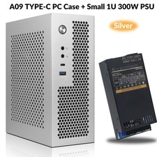 Mini ITX PC Case with 300W Small 1U PUS, Small Form Factor Case, USB 3.0, Type-C picture