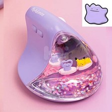 Pokemon Genuine Ditto Pikachu Bluetooth Vertical Mouse 2.4Ghz Wireless Mouse. picture