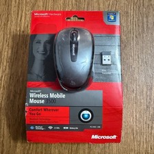 Microsoft Wireless Mobile Mouse Unisex Grey 3500 GMF-00010 BlueTrack 1427 1447 picture