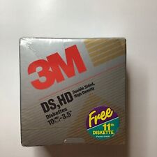 3M 10 Diskettes DS,HD (Double Sided High Density) 3.5” +1 FREE - NEW & SEALED picture