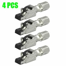 4 Pcs CAT8 Shielded 40G RJ45 Network LAN Ethernet Cable Plug Connector Tool Less picture
