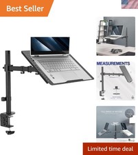 Single Laptop Notebook Desk Mount Stand, Fully Adjustable Extension with C-cl... picture