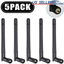 5-PACK LOT RP-SMA Antenna for WiFi 2.4GHz/5Ghz Wireless Router or Card (Black) picture