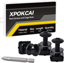 30-Pack 10/32 Set Rack Screws with Nylon Washers and Cage Nuts for Server Racks? picture
