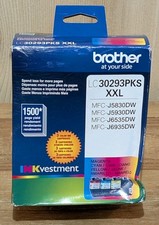 Brother LC30293PKS XXL 3-Pack Tri-Color CMY Ink Cartridges Exp 7/2025 picture