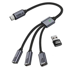 USB C Splitter 1 in 3 USB-C Out, USB Type C Splitter, USBC Male to Mult picture