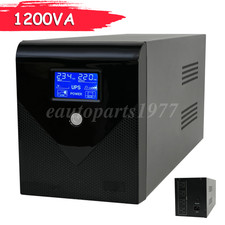 Backup UPS Uninterruptible Power Supply 4 Outlet LCD Display Battery 1200VA/720W picture