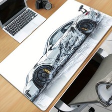 1pc XXL White Sports Car Art High Definition Printed Table Mat - Multifunction picture