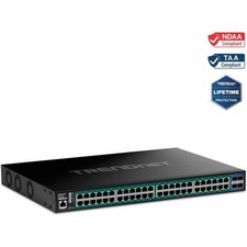 TRENDnet 52-Port Gigabit Web Smart PoE+ Switch with 10G SFP+ Ports, TPE-3524S, picture