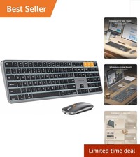 Elegant Backlit Bluetooth Keyboard & Mouse for Mac - Space Gray, Rechargeable picture