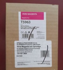 04-2022 Genuine EPSON T5963 Vivid Magenta Ink 350ml for 7700/7890/7900/9890/9900 picture
