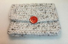 Handmade Crochet Kindle or eReader Cover - Thick Machine Wash-Big Button Closure picture