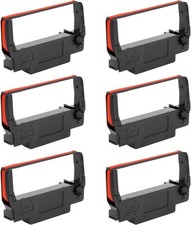 6 RIBBONS FOR EPSON ERC-30 / ERC-34 / ERC-38 Ribbons - Black/Red ERC30/34/38BR picture
