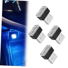 4 PCS USB LED Car Interior Ambient Lighting Kit, Portable Plug-in 4pcs blue picture