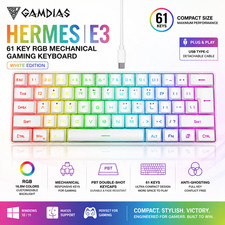 GAMDIAS Hermes E3 61 Key RGB Mechanical Gaming Keyboard White picture