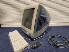 Vintage Apple iMac Blue M5521 CRT PC Mac Macintosh + Keyboard Mouse Power READ picture