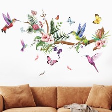 3 Sheets Hummingbirds Wall Decals Peel, Vinyl Stickers Murals Art Decors picture