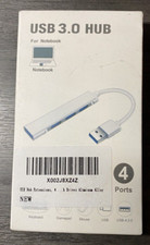 USB 3.0 4 Port Hub Splitter Slim & Sleek Aluminum for PC Mac Laptop Desktop picture