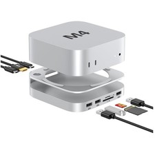 Sleek Silver Mac Mini M4 Pro Docking Station: Plug and Play$`` picture