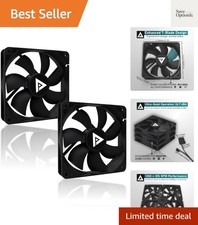120mm Ultra Silent Black PC Case Fan 2-Pack picture