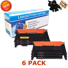 6 Pack Toner Set for Samsung CLT-K406S CLT-C406S CLT-M406S CLT-Y406S C410W C460W picture