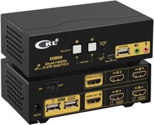 CKL HDMI KVM 2 Port 4K Dual Monitor Extended Display (CKL-922HUA) picture