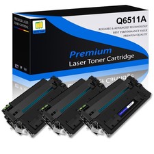 3PK Black Q6511A Toner Cartridge Compatible with HP LaserJet 2420 2420d 2420dn picture