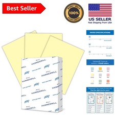 High-Quality 20 lb Canary Yellow Color Paper - 500 Sheet Ream for Home/Office picture