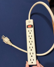 GE Relocatable Power Tap / Power Strip, 6 Outlets (E190399) White | 15A 125V picture