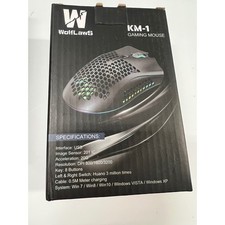 WolfLawS KM-1 Wireless Gaming Mouse RGB Honeycomb Shell 8 Buttons 3200 DPI Black picture