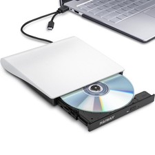Haiway External DVD Drive, USB 3.0 Type-C CD/DVD Burner for PC Mac White picture