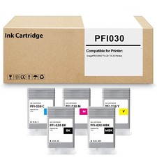 5 Pack PFI 030 Ink  cartridge for imagePrograf TA-20 TA-30 Printers 55ml picture