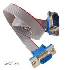 DB9 Male to Female 9-wire 28awg Serial Flat Ribbon Extension picture