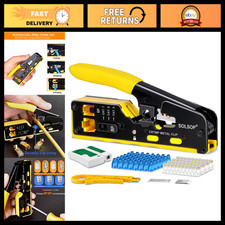 All-in-One Ethernet Crimp Tool Kit, Pass Through RJ45 Crimper, Network Cable Ins picture