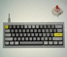 Keychron Q4 QMK Custom 60% Mechanical Keyboard Silver Gray Gateron Red Switches picture