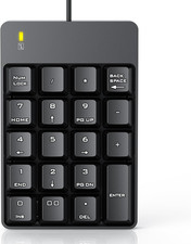 Wired Number Pad, USB Numeric Keypad 19 Key Number Keypad Keyboard picture