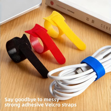 50 Pcs Reusable Cable Ties, Multipurpose Nylon Hook & Loop Straps, Cord Organ picture