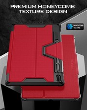 Poetic For Galaxy Tab S7 FE 2021 Case with S Pen Holder Stand Smart Cover Red picture