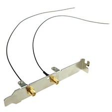 M.2 Wireless to RP-SMA Extension Cable Desktop PC PCIe Rear Bracket 2 Hole Panel picture