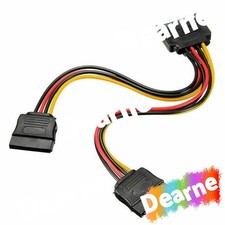 SATA Power 15-pin Y-Splitter Cable Adapter Male to Female for SSD HDD Hard Drive picture